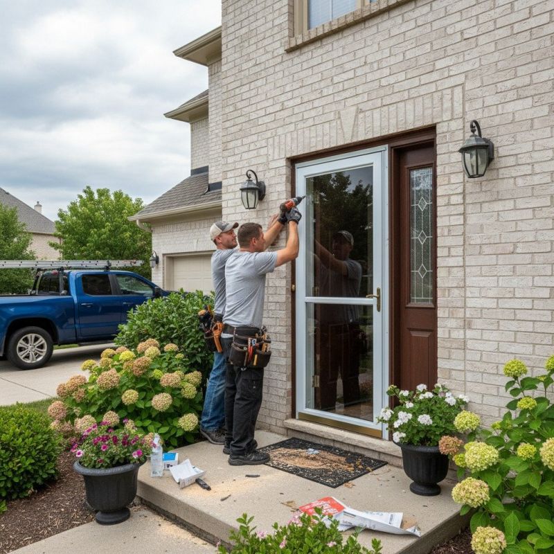 Local Door Staining pros at work