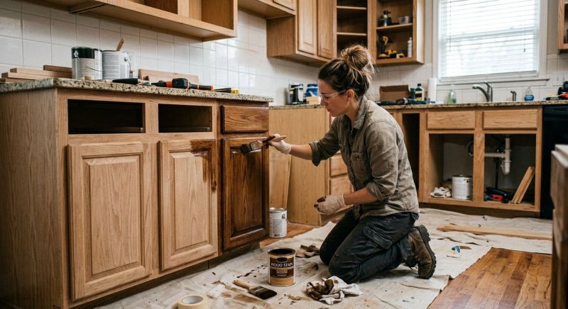 Wood Cabinet Staining in Cincinnati, OH